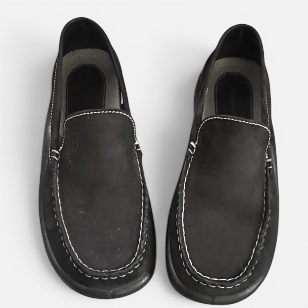 Hammacher Schlemmer Black Lesther Slip On Loafers Men's Size 10